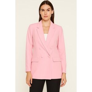 NWT Forever 21 Pink Double Breasted Blazer Jacket‎ Size S Business Casual Womens
